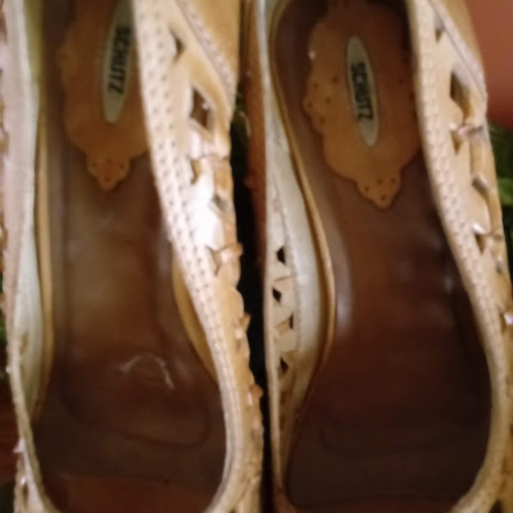 SCHUTZ LEATHER WOVEN WEDGES - Picture 3 of 8